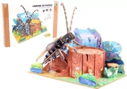 Puzzle 3D drewniane chrząszcz w lesie