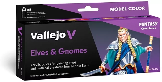 Vallejo: 70.242 - Model Color - Fantasy - Elves & Gnomes (8x18 ml) - tantis.pl