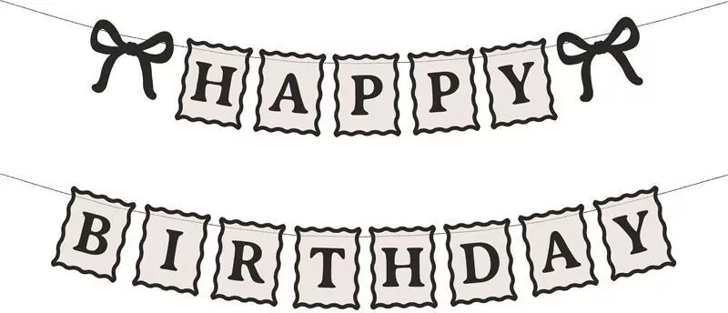 Baner Happy Birthday Kokardki 100cm - tantis.pl