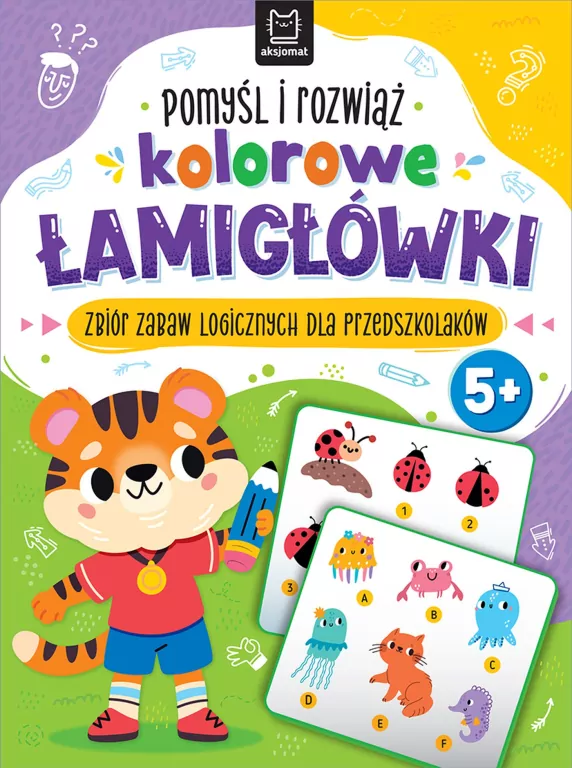 Pomyśl i rozwiąż kolorowe łamigłówki 5+ - tantis.pl