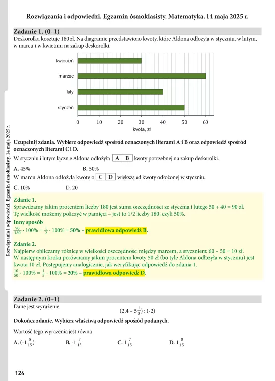 Arkusze egzaminacyjne Matematyka dla 8-klasisty - tantis.pl
