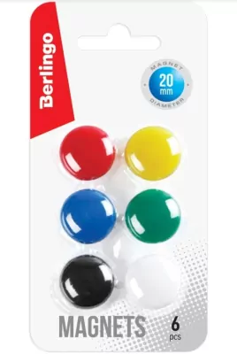 Magnesy okrągłe kolorowe 20mm