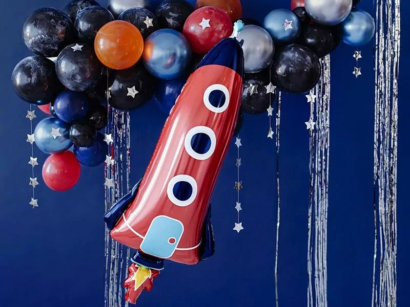 Balon foliowy Rakieta 44x115cm MIX - tantis.pl