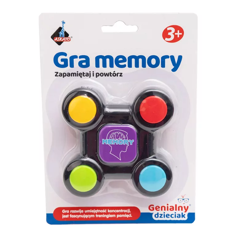 Gra memory. Zapamiętaj i powtórz. Genialny dzieciak - tantis.pl