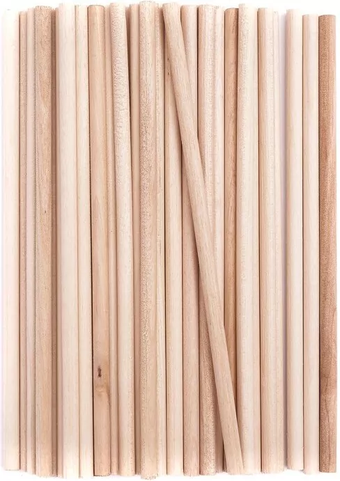 Drewniane patyczki okrągłe dekoracje 3x150mm 20szt - tantis.pl