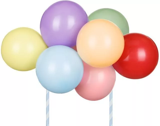Balonowy topper na tort tęcza mix 29cm - tantis.pl