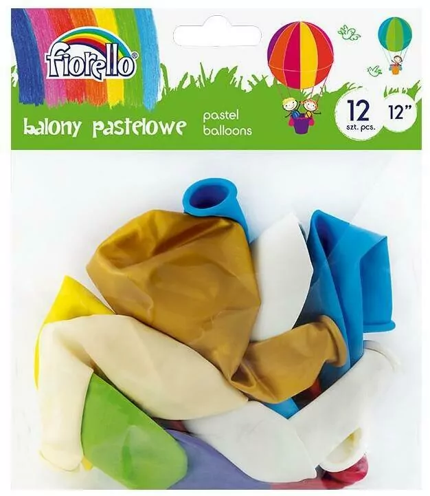 Balony Pastel 12'' mix 12 sztuk FIORELLO - tantis.pl