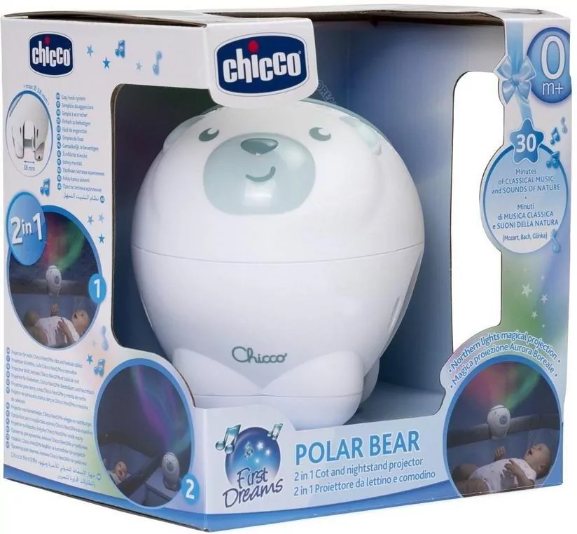Chicco. Projektor. Miś polarny. Niebieski - tantis.pl
