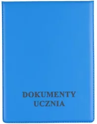 Okładka na dokumenty ucznia, niebieska