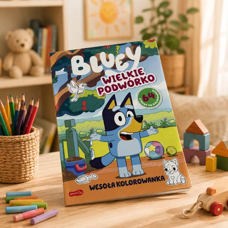 Wielkie podwórko. Bluey. Wesoła kolorowanka - tantis.pl