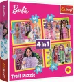 Wesoły świat Barbie . Puzzle 4w1 - tantis.pl