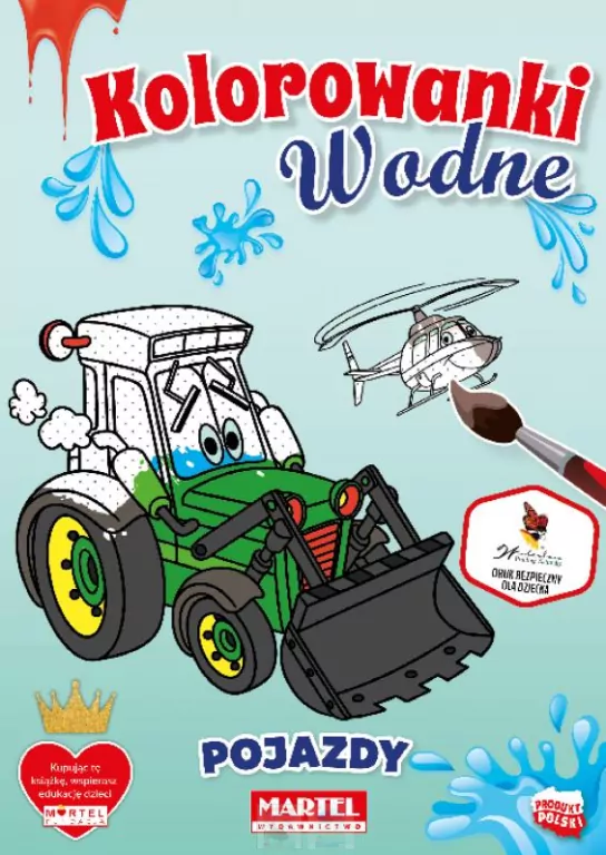 Kolorowanka wodna. Pojazdy - tantis.pl