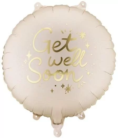 Balon foliowy pastylka Get Well Soon 35x35cm - tantis.pl