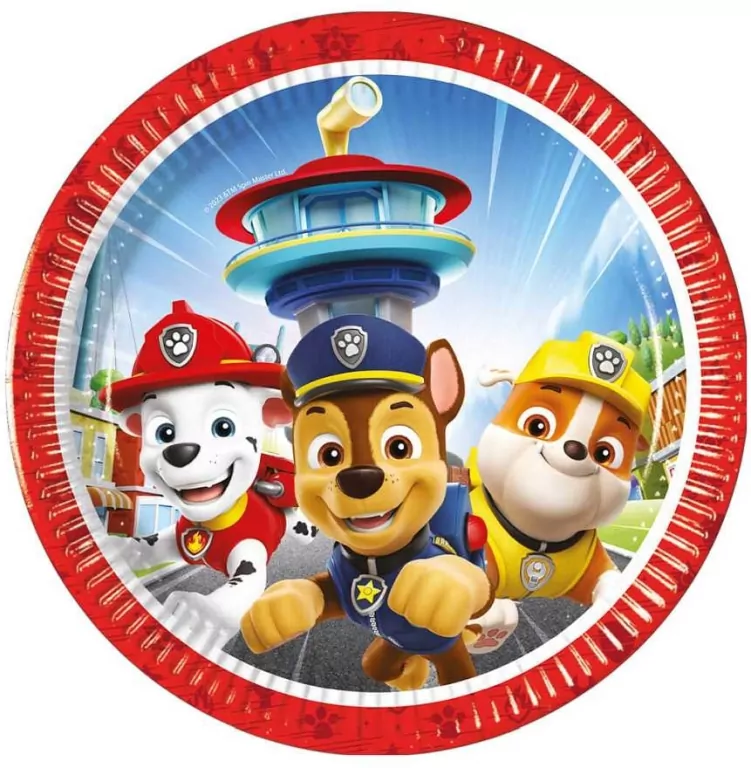 Talerzyki papierowe 20cm. Psi Patrol - tantis.pl