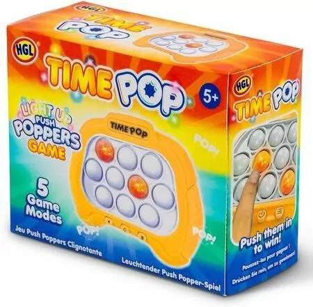 Gra Time Pop Light Up Push Popper Pomarańczowa - tantis.pl