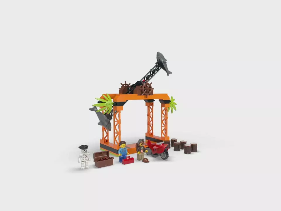 LEGO® City Stunt. Wyzwanie kaskaderskie: atak rekina. 60342 - tantis.pl