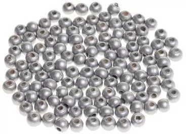 Koraliki drewniane do nawlekania srebrne 8mm 120sz - tantis.pl