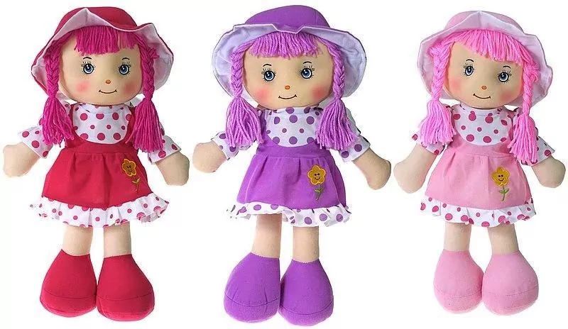 Lalka szmacianka 45cm polski dźwięk MIX - tantis.pl