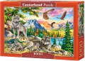 Puzzle 1000. Wolf Family and Eagles - tantis.pl