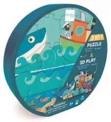 Puzzle 2w1 2D i 3D scenografia Ocean