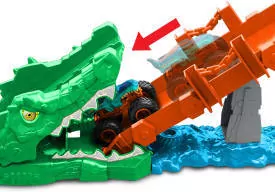 Hot Wheels Monster Trucks Crocodile Crash PS - tantis.pl