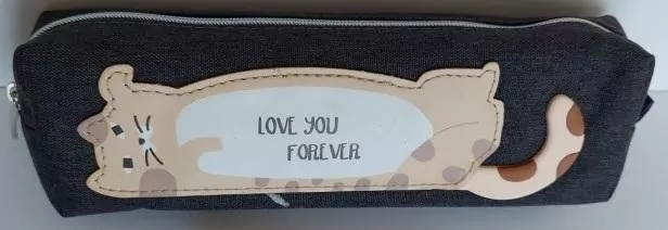 Piórnik tuba mała YM8602. Kot Love You Forever - tantis.pl