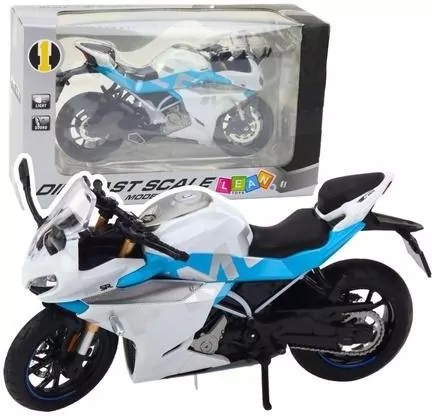 Motocykl metalowy ze światłem i dźwiękiem 1:12 - tantis.pl