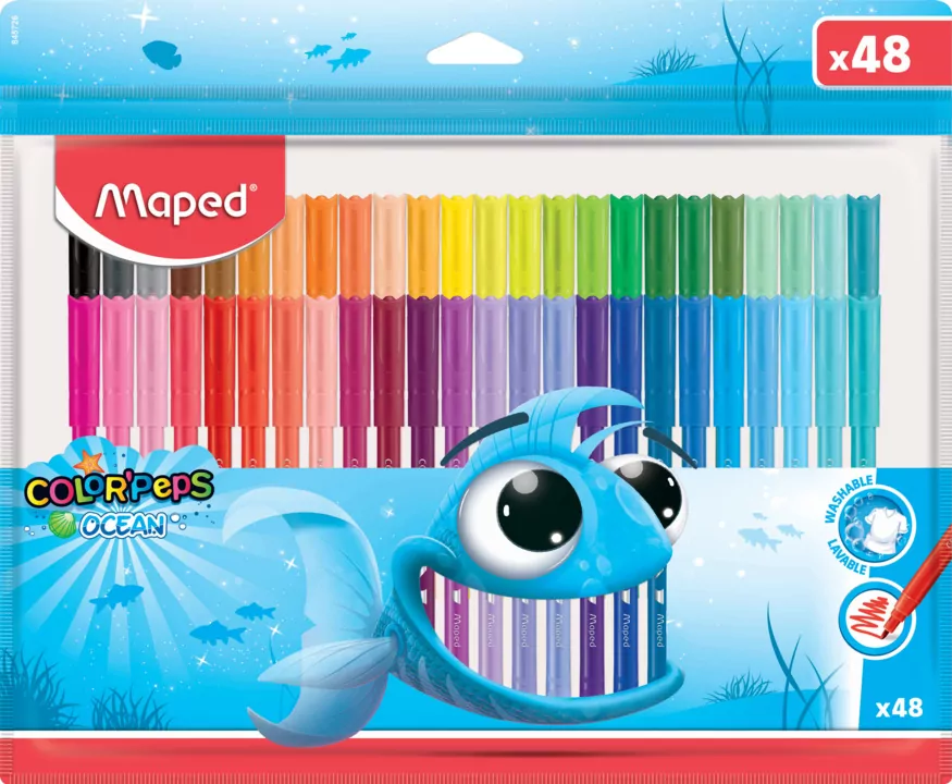 Flamastry Color Peps Ocean 48szt. MAPED - tantis.pl