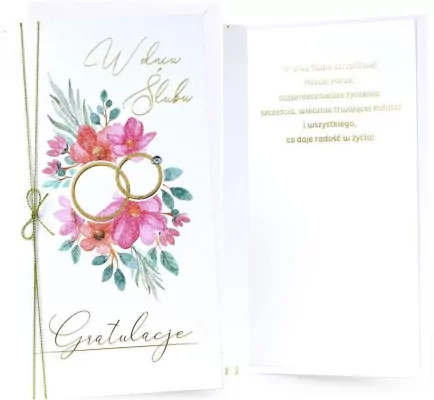 Karnet. W dniu ślubu