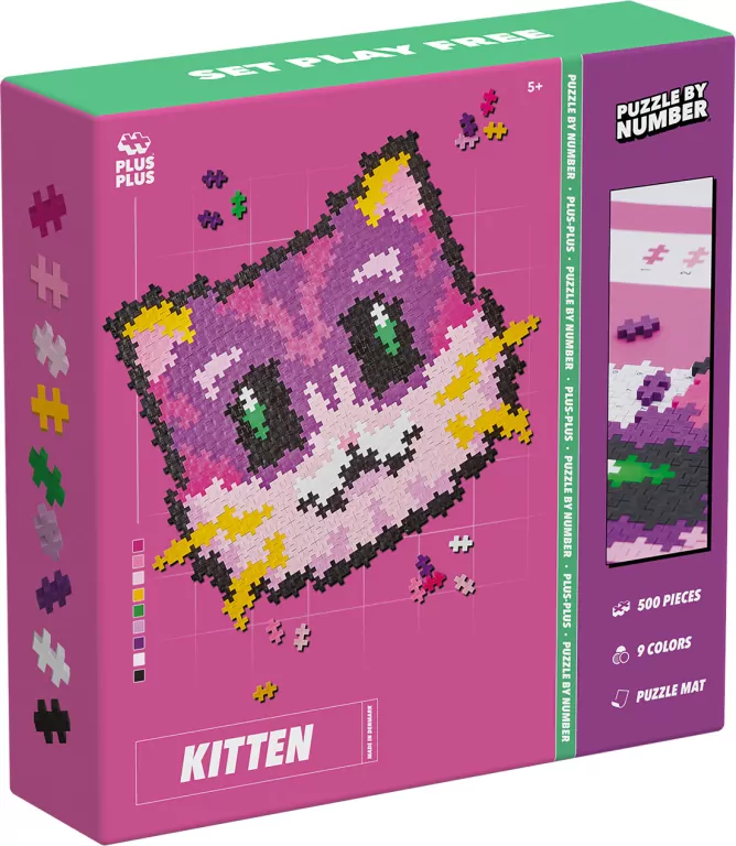 Puzzle By Number - Kot 500 elementów. Plus-Plus - tantis.pl
