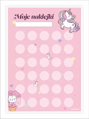 Karty motywacyjne jednorożce