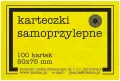 Karteczki samoprzylepne Fluo 50x75mm 100K żółte - tantis.pl