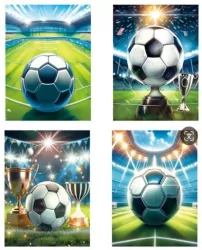 Torebka prezentowa M Piłka nożna szerokie dno. 1 sztuka