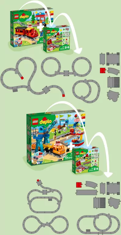 LEGO® DUPLO®. Tory kolejowe. 10882 - tantis.pl