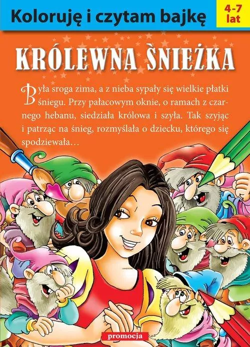 Królewna Śnieżka. Koloruję i czytam bajkę - tantis.pl