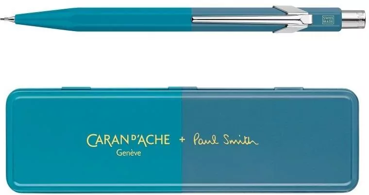 Ołówek mechaniczny 844 0,5mm, Paul Smith Ed4 w pudełku Cyan/Steel - tantis.pl