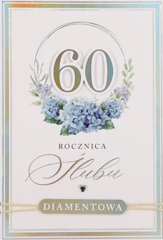 Karnet Rocznica ślubu 60 - tantis.pl
