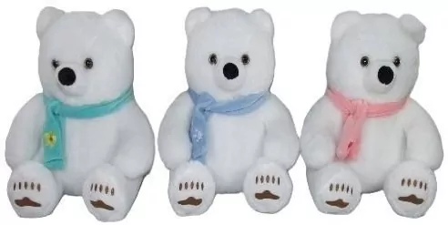 Miś polarny w szaliku 25cm MIX - tantis.pl