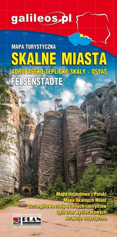 Mapa turystyczna - Skalne Miasta 1:35 000 w.2025 - tantis.pl