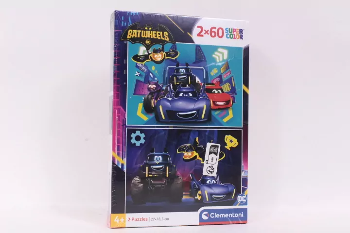 Clementoni. Puzzle 2x60 Super Kolor. Batwheels - tantis.pl