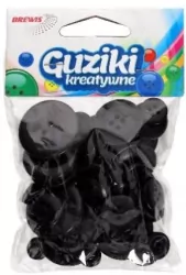 Guziki kreatywne, czarne 40g