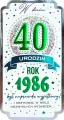 Karnet Urodziny 40 - tantis.pl