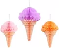 Dekoracje bibułowe Lody 20-30cm mix - tantis.pl