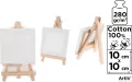 Podobrazie mini 10x10cm 280G/m2 + sztaluga - tantis.pl