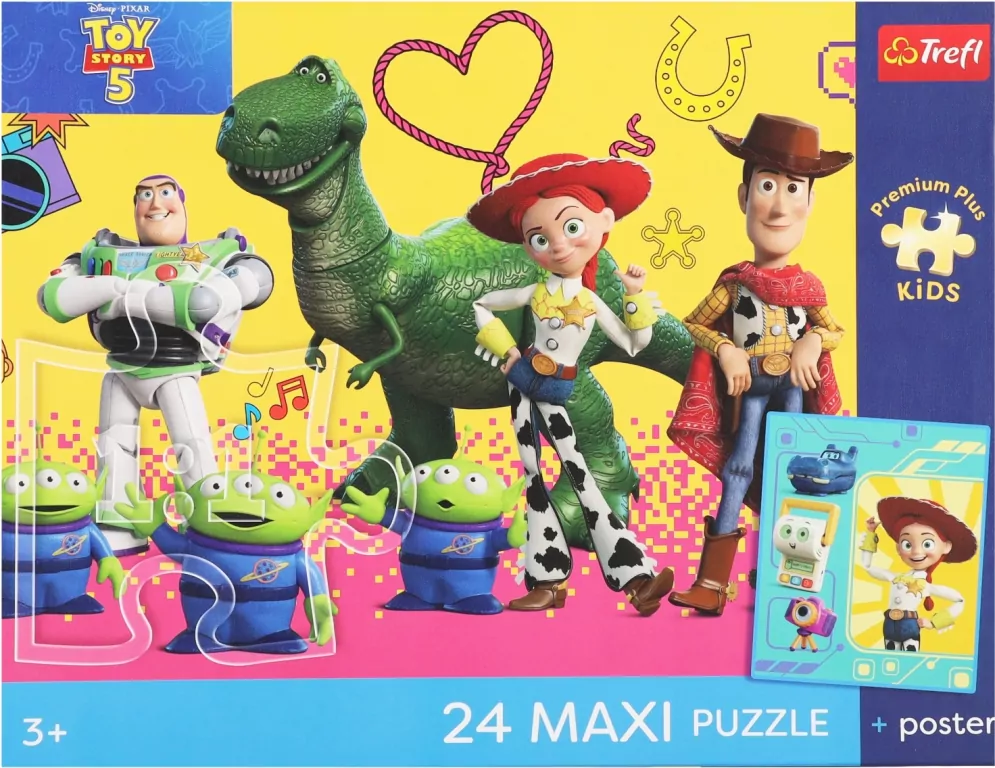 Puzzle 24 Maxi Toy Story 5 + plakat TREFL - tantis.pl