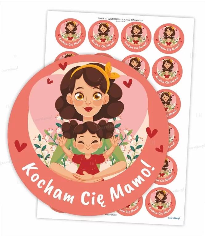 Naklejki kocham Cię mamo! - tantis.pl