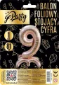 Balon foliowy stojący 9 rose gold 81cm - tantis.pl