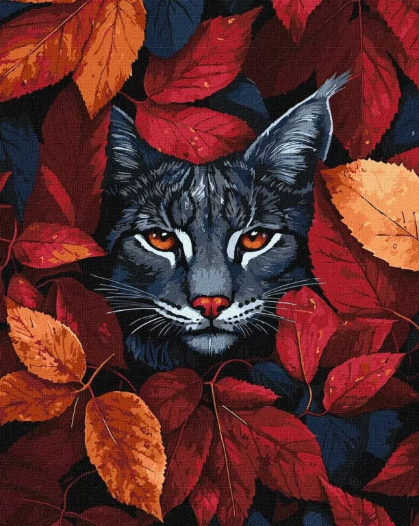 Malowanie po numerach -Jesienna ryś 40x50cm - tantis.pl