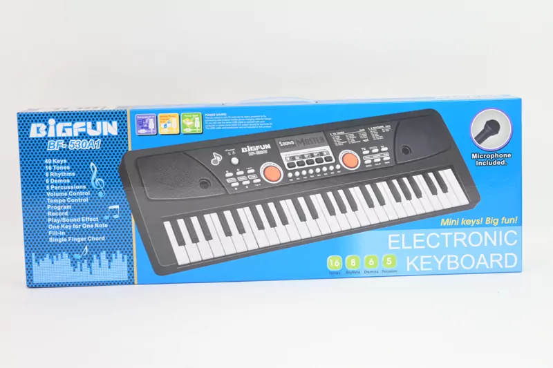 Keyboard muzyczny B/O z mikrofonem 49 klawiszy - tantis.pl