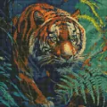 Diamentowa mozaika - Władca dżungl 40x40cm - tantis.pl